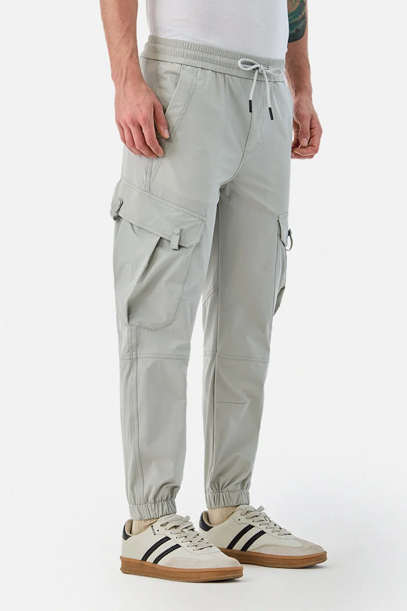 SNITCH Grey 5 Pocket Stretch Cargo Joggers for Men | Best Price UAE